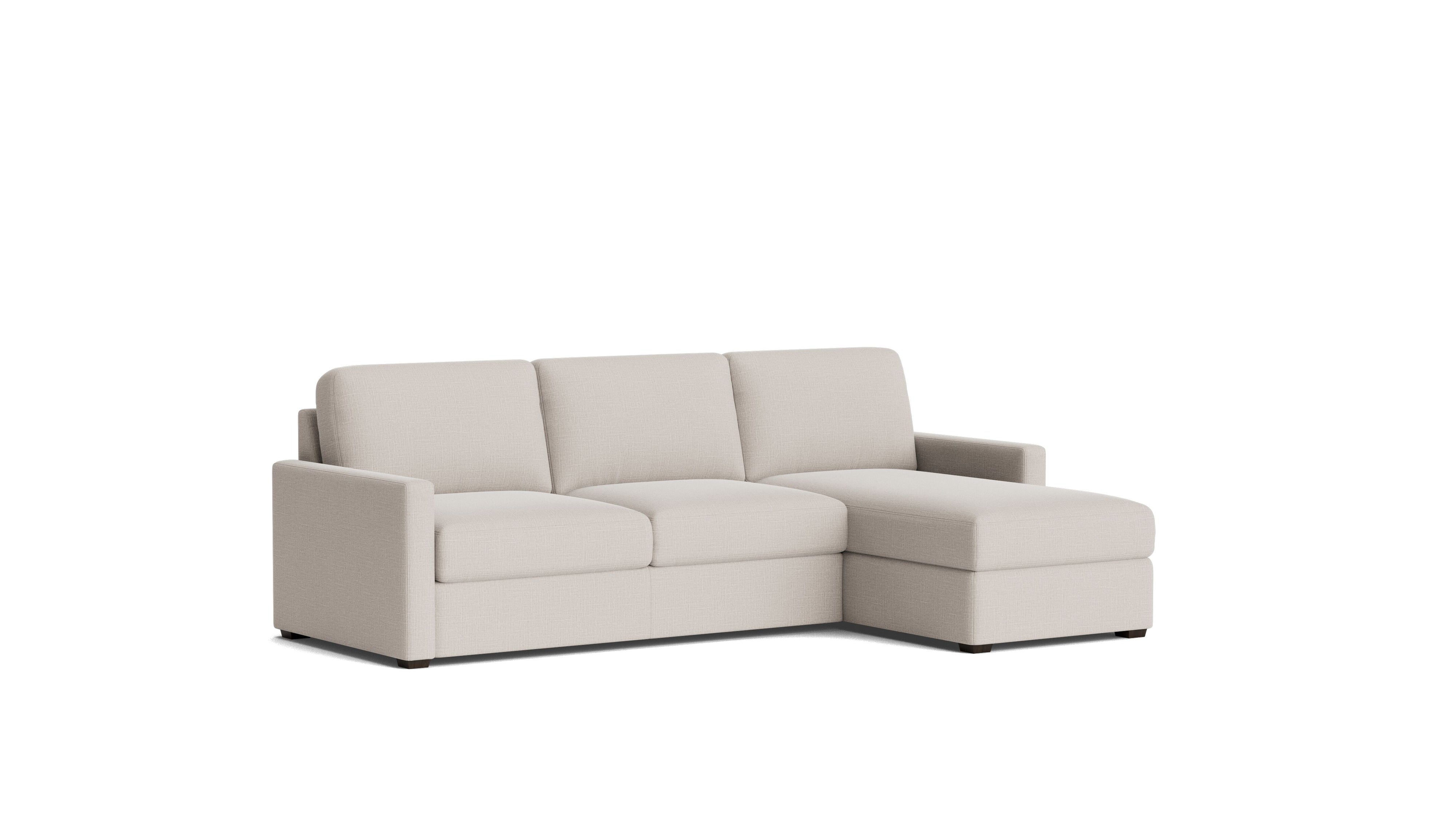 Sleep Over Sofa Bed Sectional (Left or Right), Full, Clay