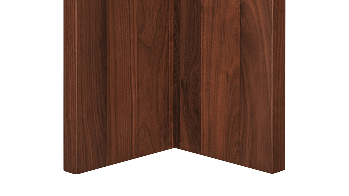 Harbour Side Table, Walnut/Carrara Marble