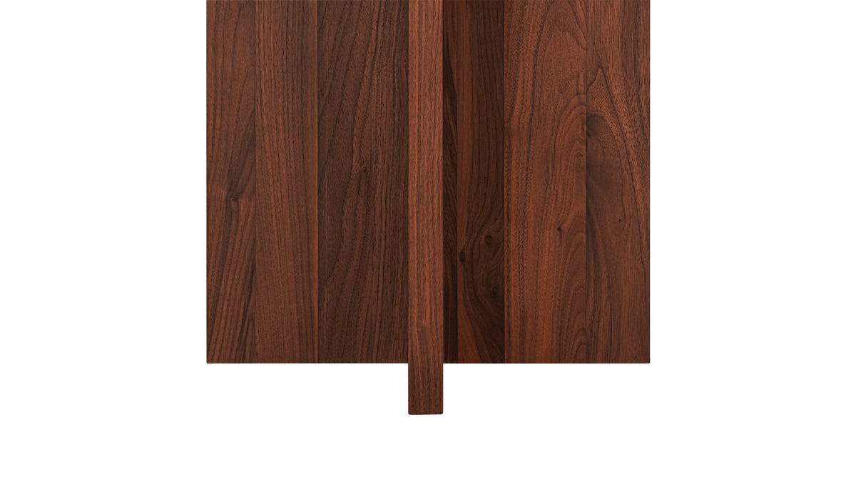 Harbour Side Table, Walnut/Carrara Marble