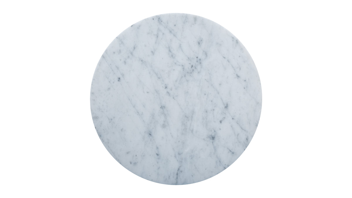Harbour Side Table, Walnut/Carrara Marble