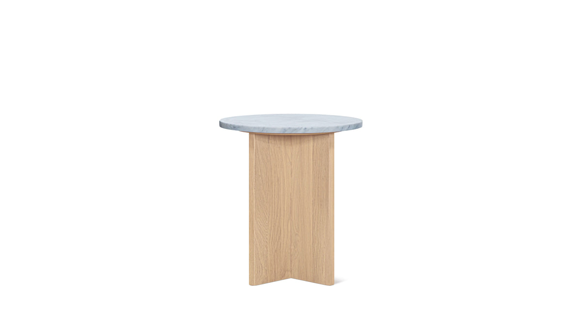 Harbour Side Table, Pale Oak/Carrara Marble_image
