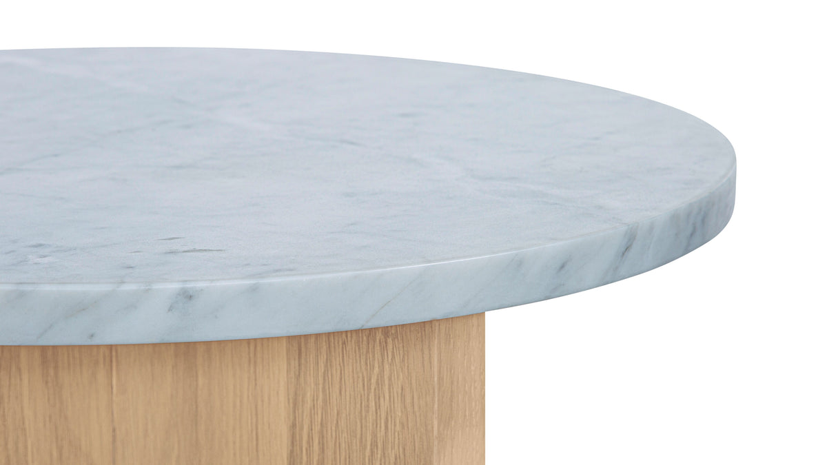 Harbour Side Table, Pale Oak/Carrara Marble