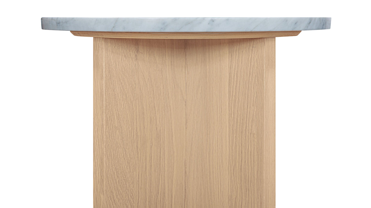 Harbour Side Table, Pale Oak/Carrara Marble