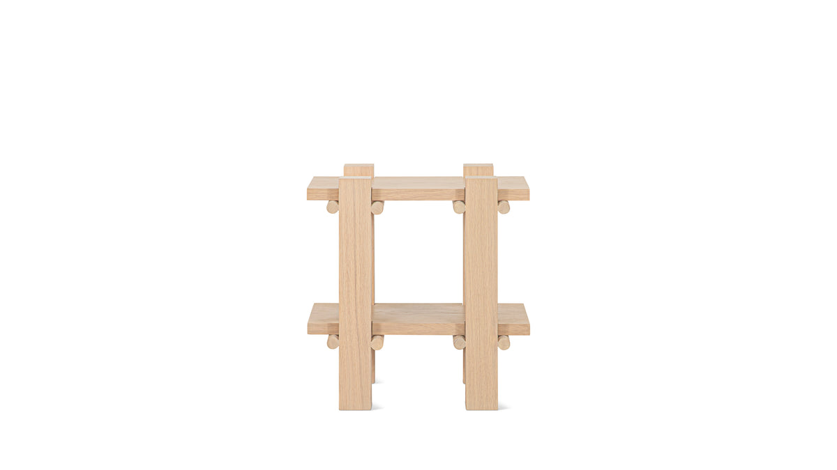 Long Story x Colapso Studio Side Table, Pale Oak — alternate view