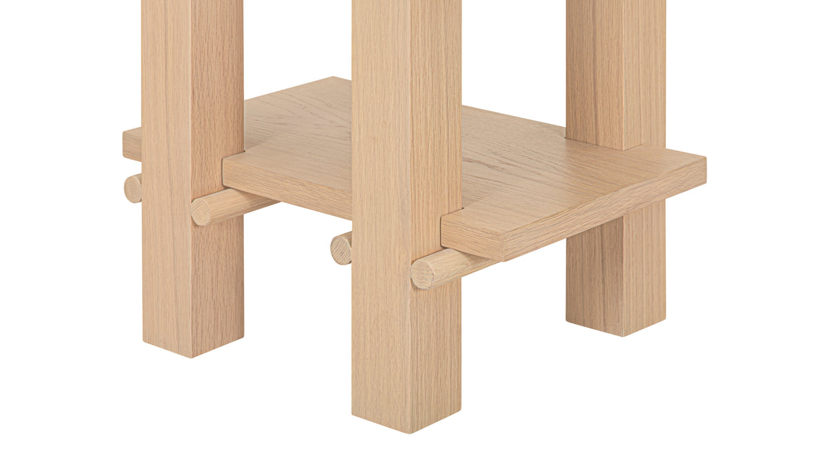 Long Story x Colapso Studio Side Table, Pale Oak