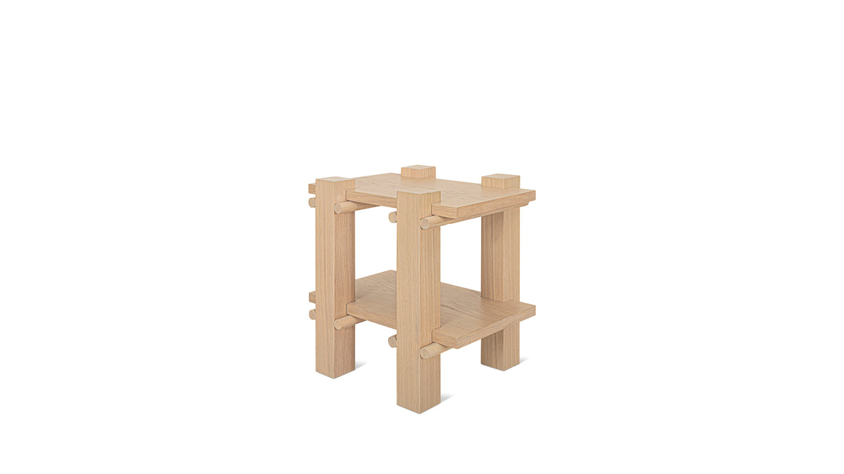 Long Story x Colapso Studio Side Table, Pale Oak