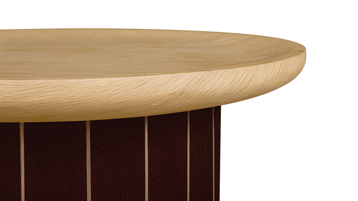 Avenue Side Table, Round, Burgundy