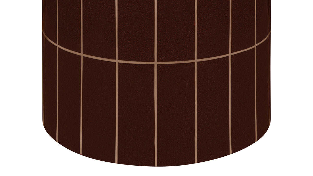 Avenue Side Table, Round, Burgundy