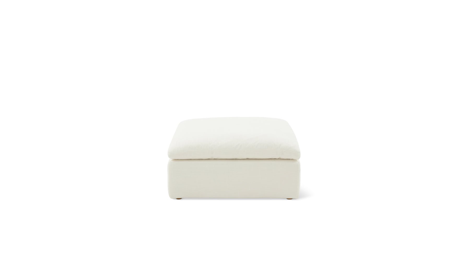 Slipcover - Movie Night™ Ottoman, Large, Cream Linen