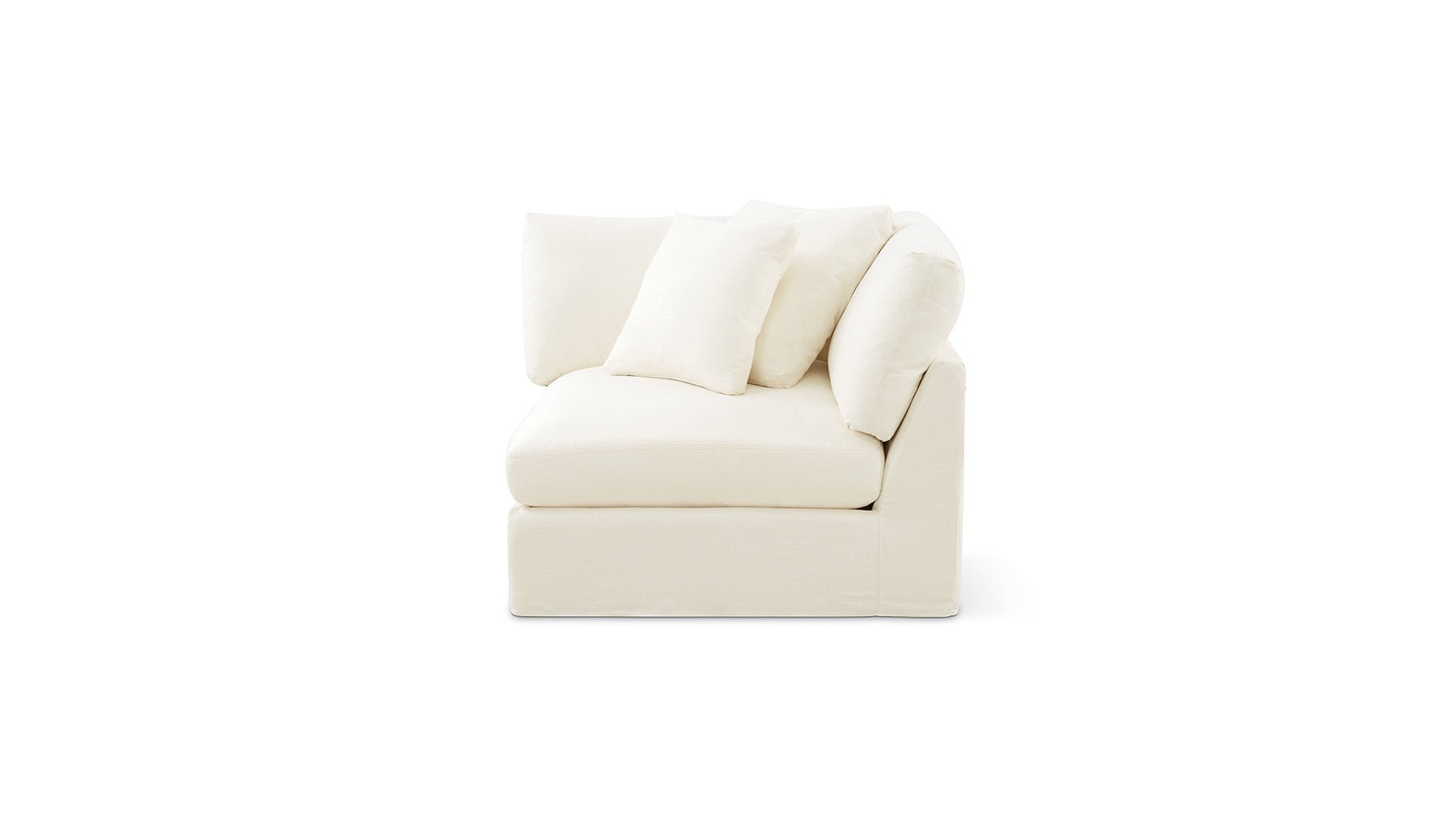 Slipcover - Get Together™ Corner Chair, Large, Cream Linen (Left Or Right)