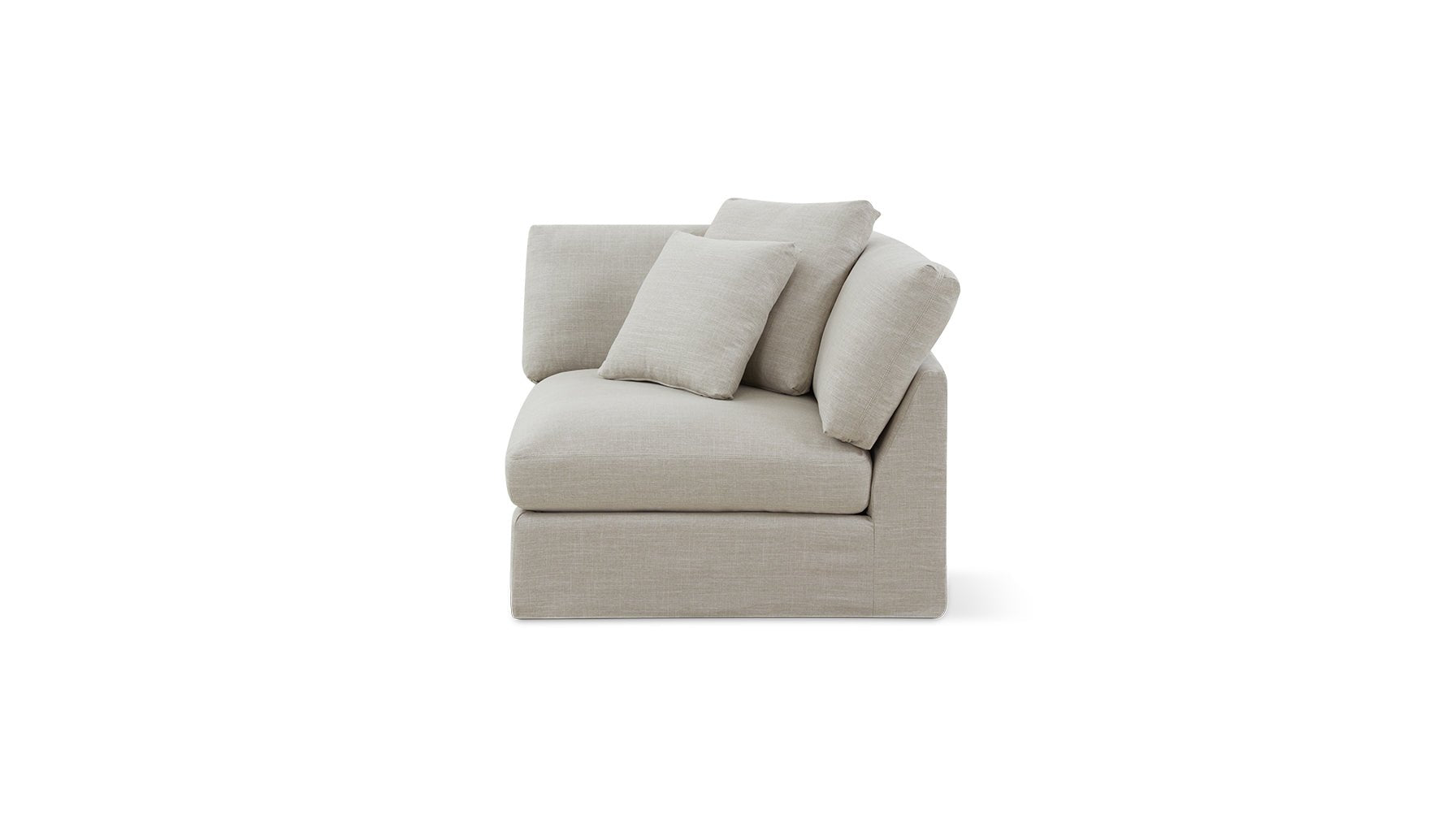 Slipcover - Get Together™ Corner Chair, Large, Light Pebble (Left Or Right)