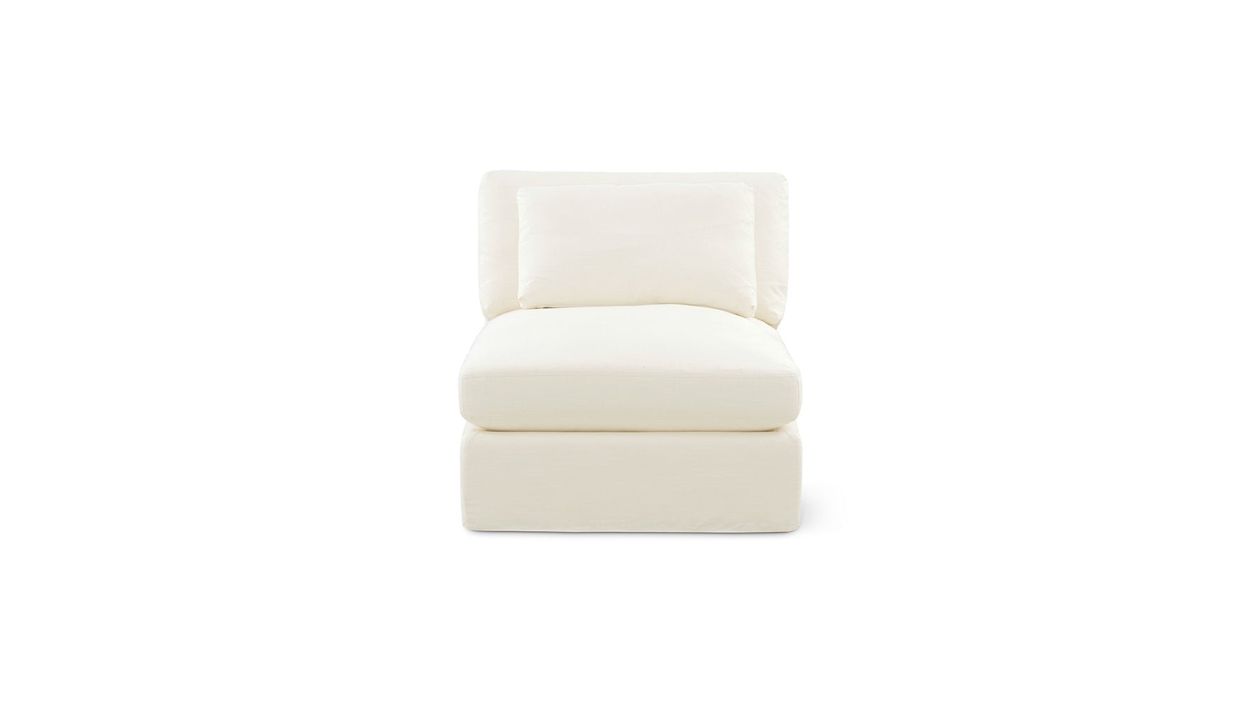 Slipcover - Get Together™ Armless Chair, Large, Cream Linen