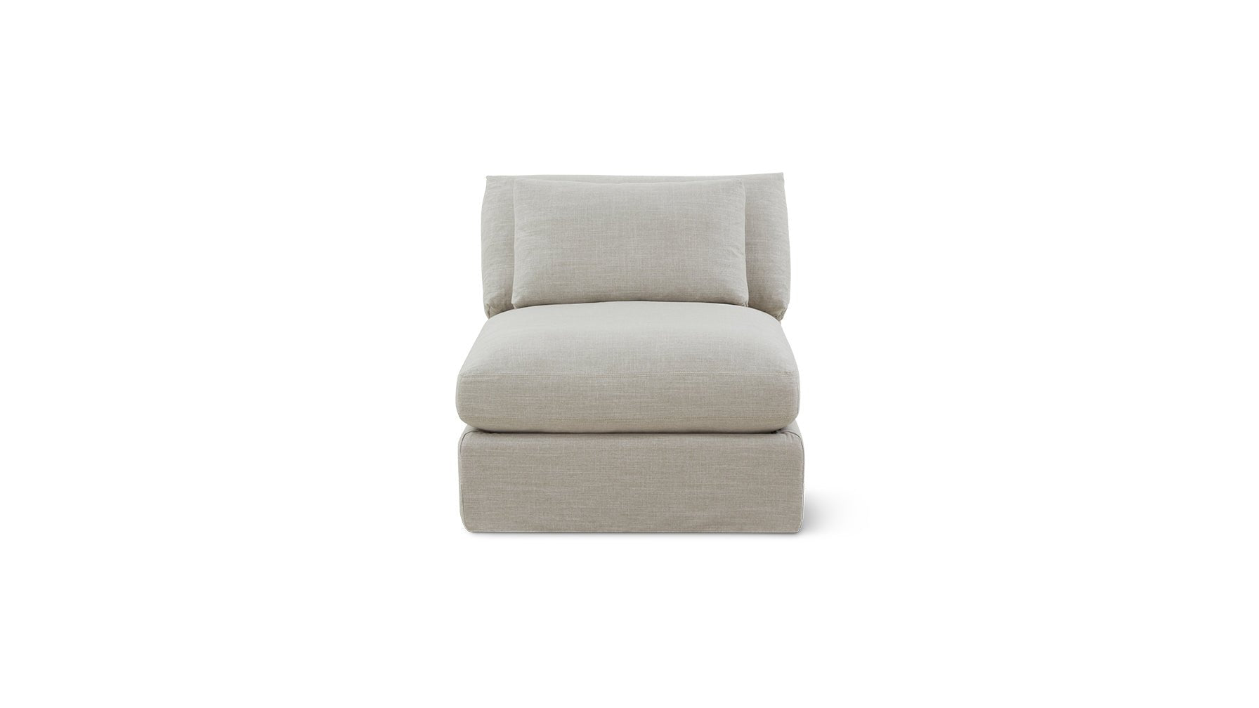 Slipcover - Get Together™ Armless Chair, Large, Light Pebble