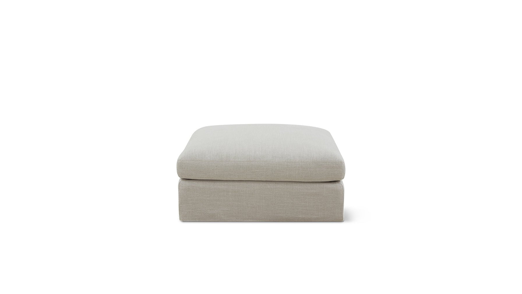Slipcover - Get Together™ Ottoman, Large, Light Pebble
