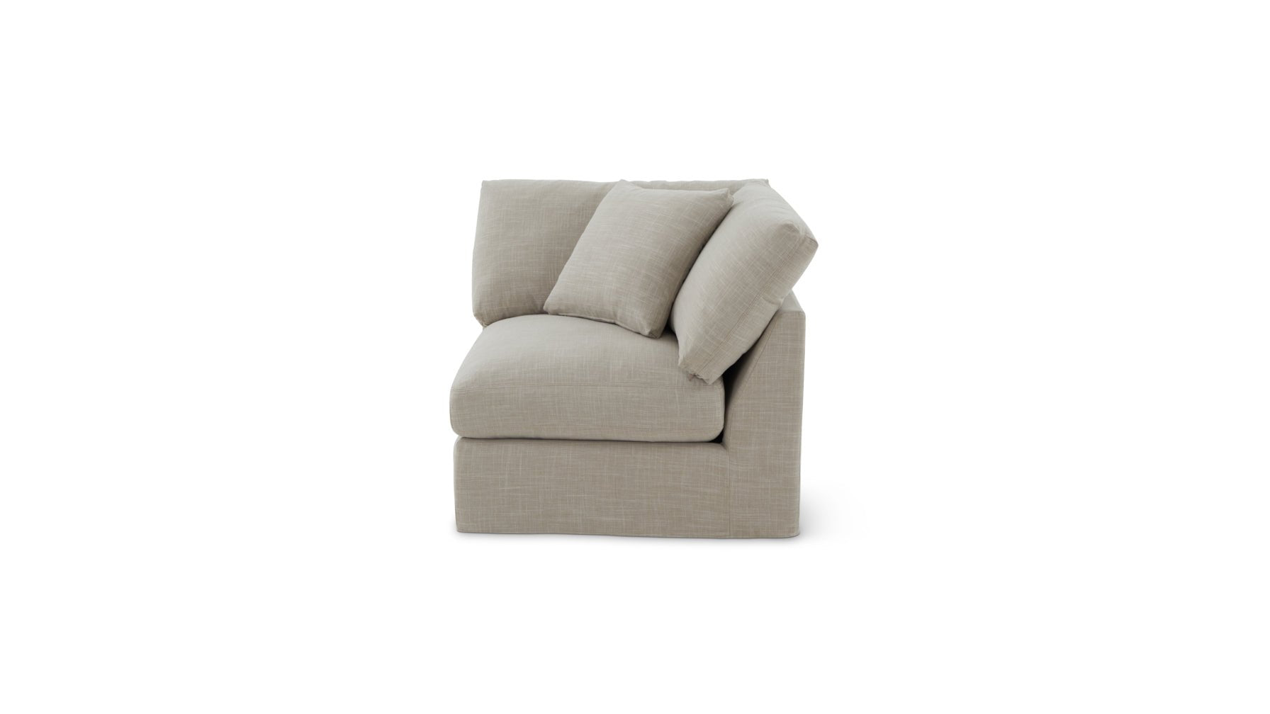 Slipcover - Get Together™ Corner Chair, Standard, Light Pebble (Left Or Right)
