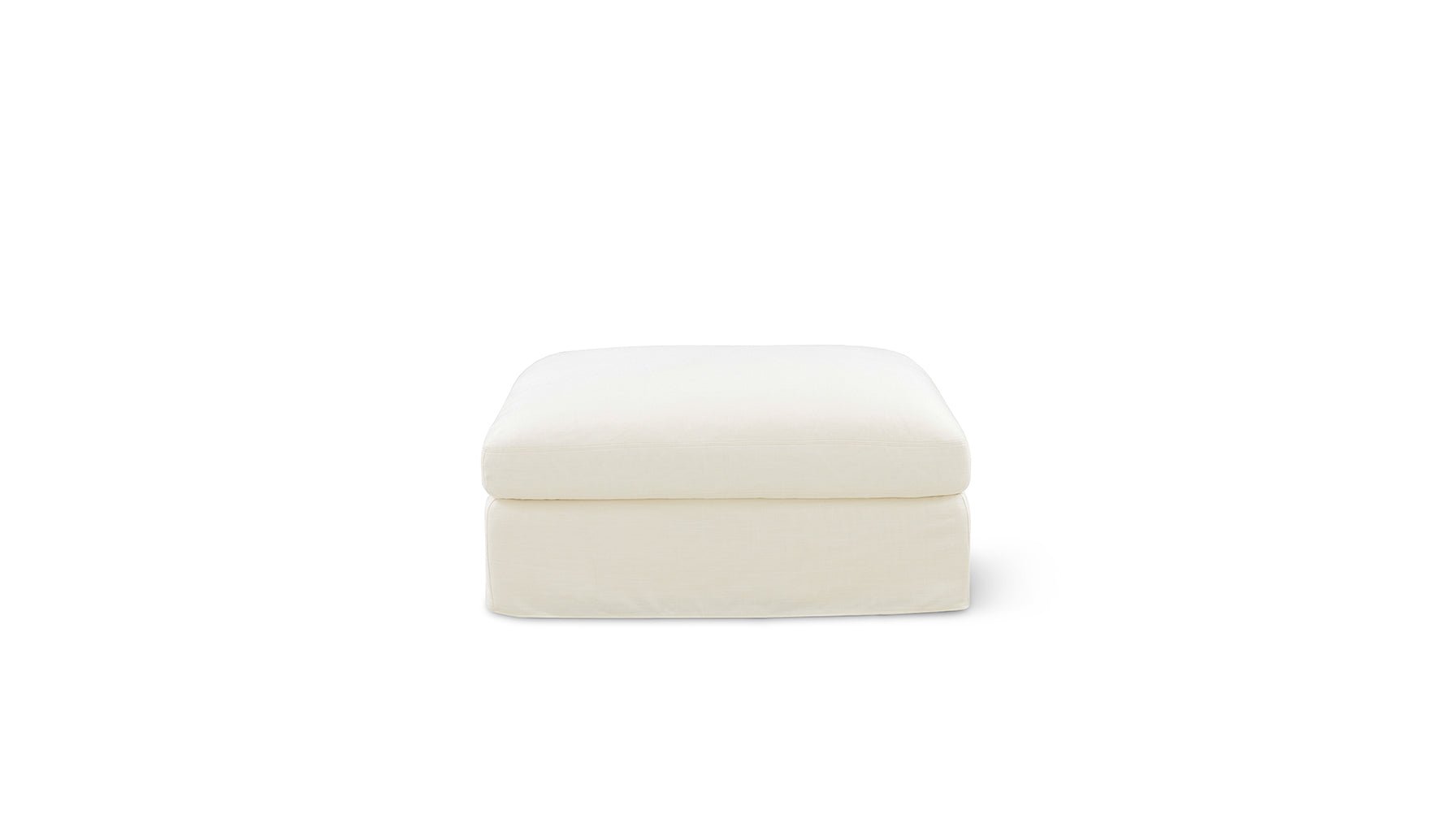Slipcover - Get Together™ Ottoman, Standard, Cream Linen