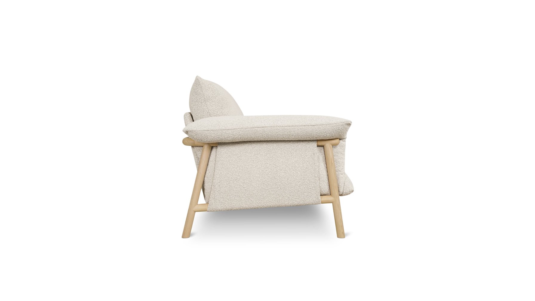 Pillow Talk Sofa, Warm Frost