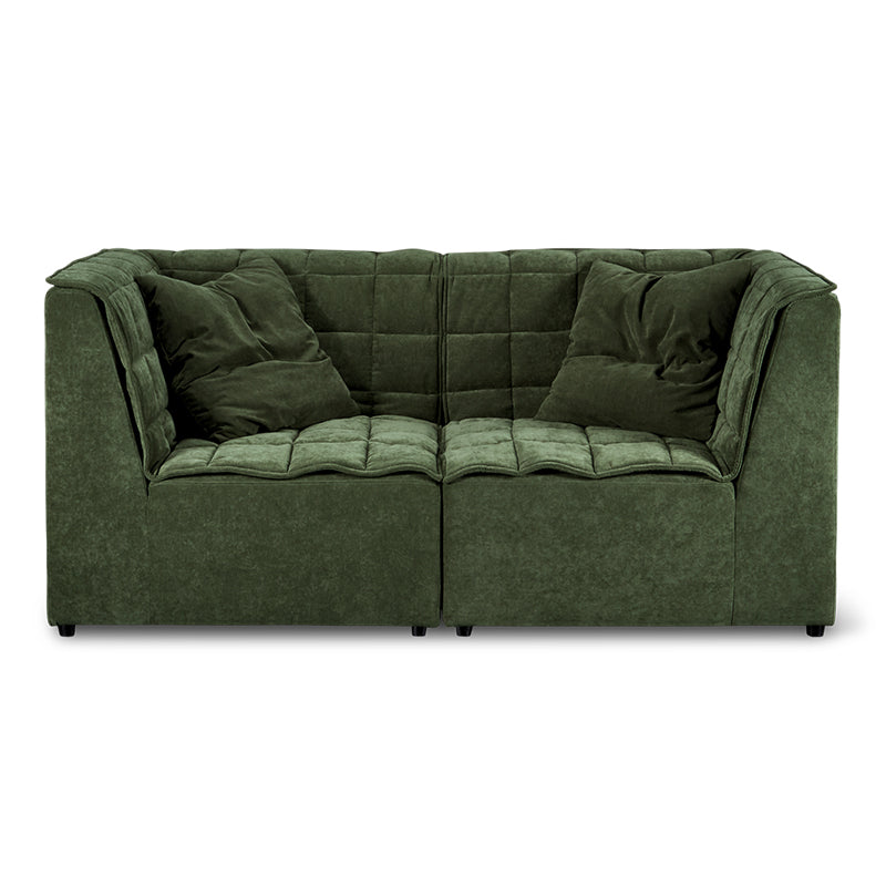 Quilt 2-Piece Modular Sofa, Moss - Image 9
