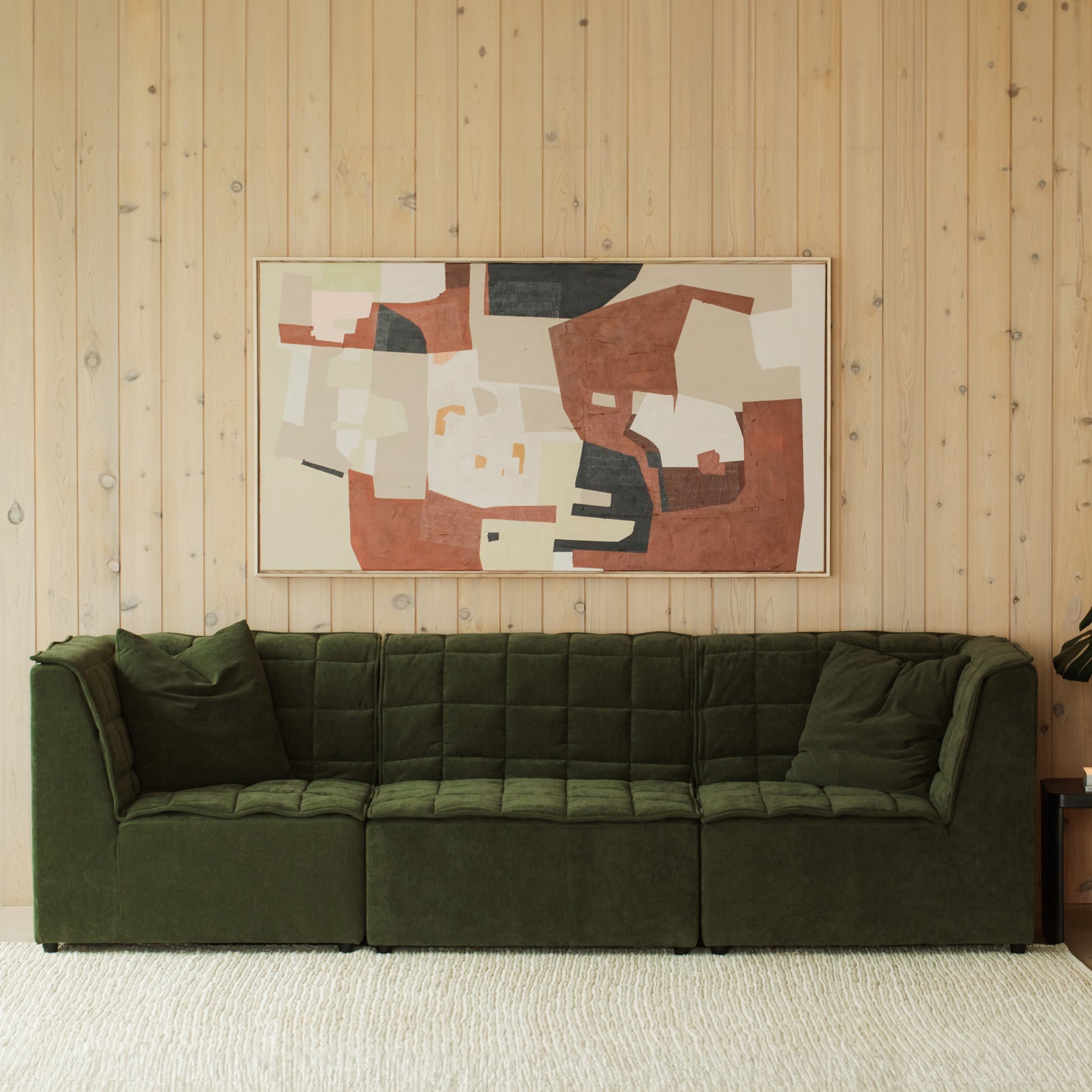Quilt 3-Piece Modular Sofa, Moss - Image 8