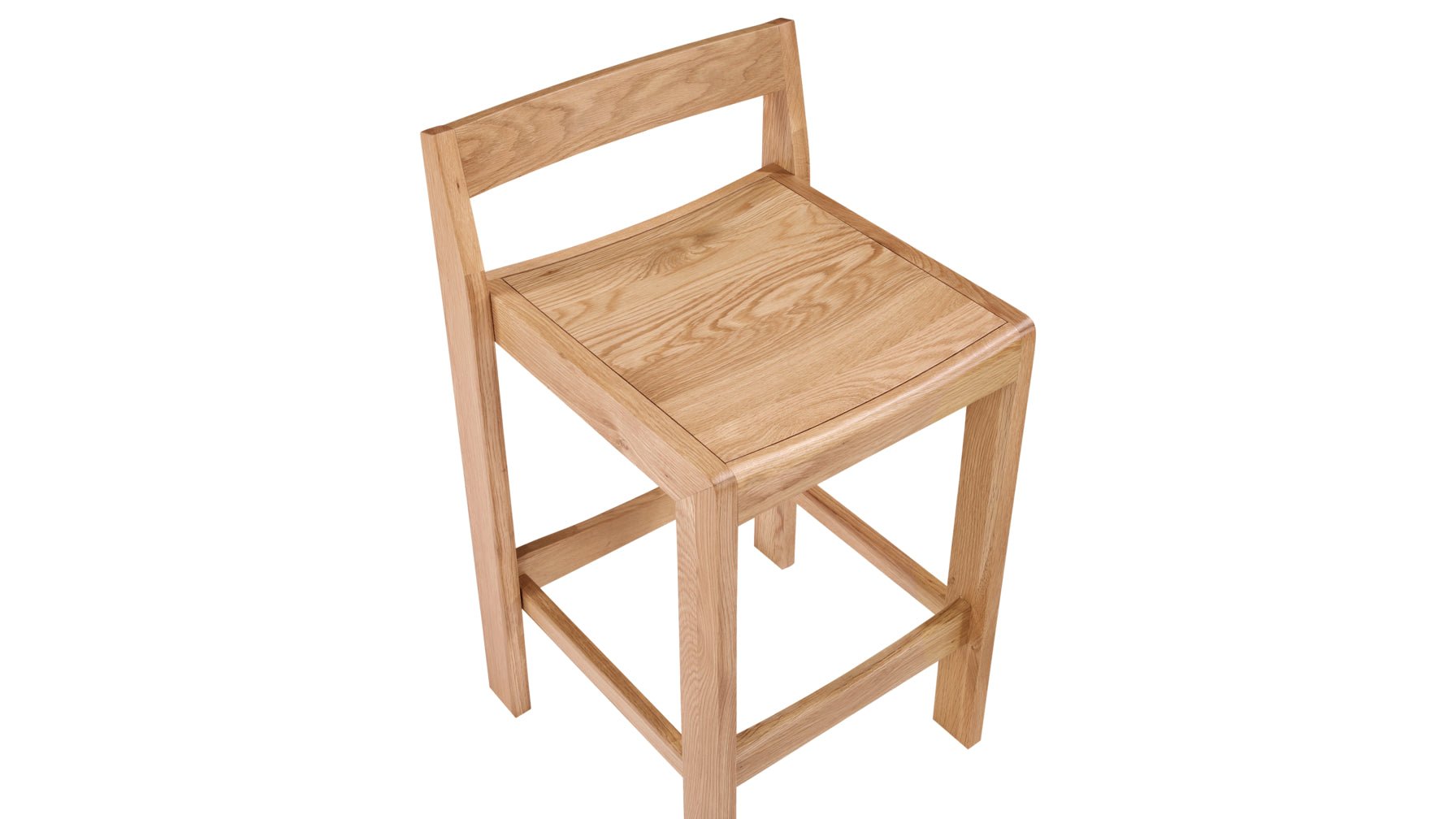 Plane Stool, Counter, Oak
