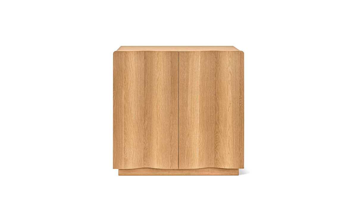 Ripple Bar Cabinet, Oak