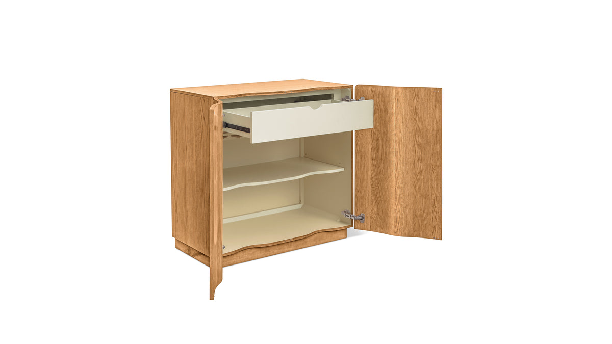 Ripple Bar Cabinet, Oak