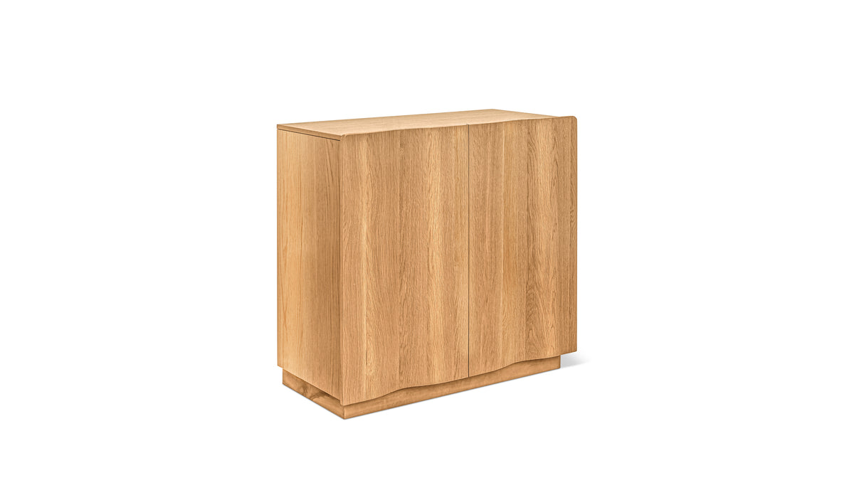 Ripple Bar Cabinet, Oak