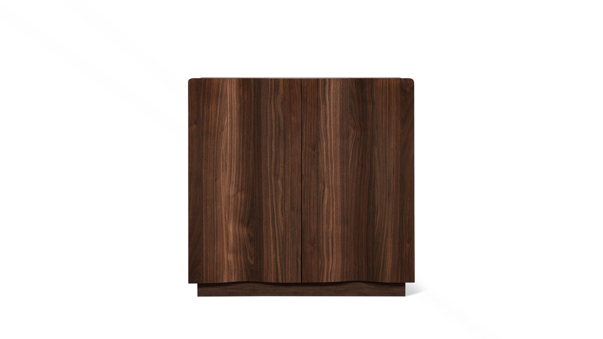 Ripple Bar Cabinet, Walnut