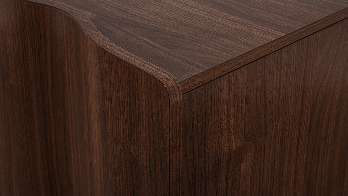 Ripple Bar Cabinet, Walnut