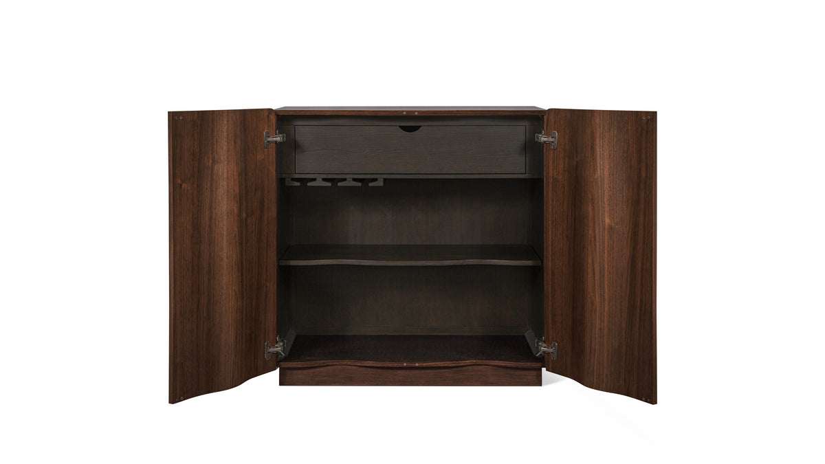 Ripple Bar Cabinet, Walnut — alternate view