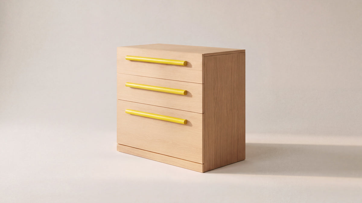 Building Block x Colapso Studio Cabinet, 3 Drawer, Wide, Pale Oak — alternate view