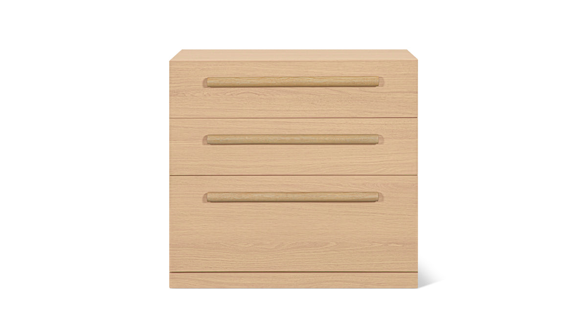 Building Block x Colapso Studio Cabinet, 3 Drawer, Wide, Pale Oak