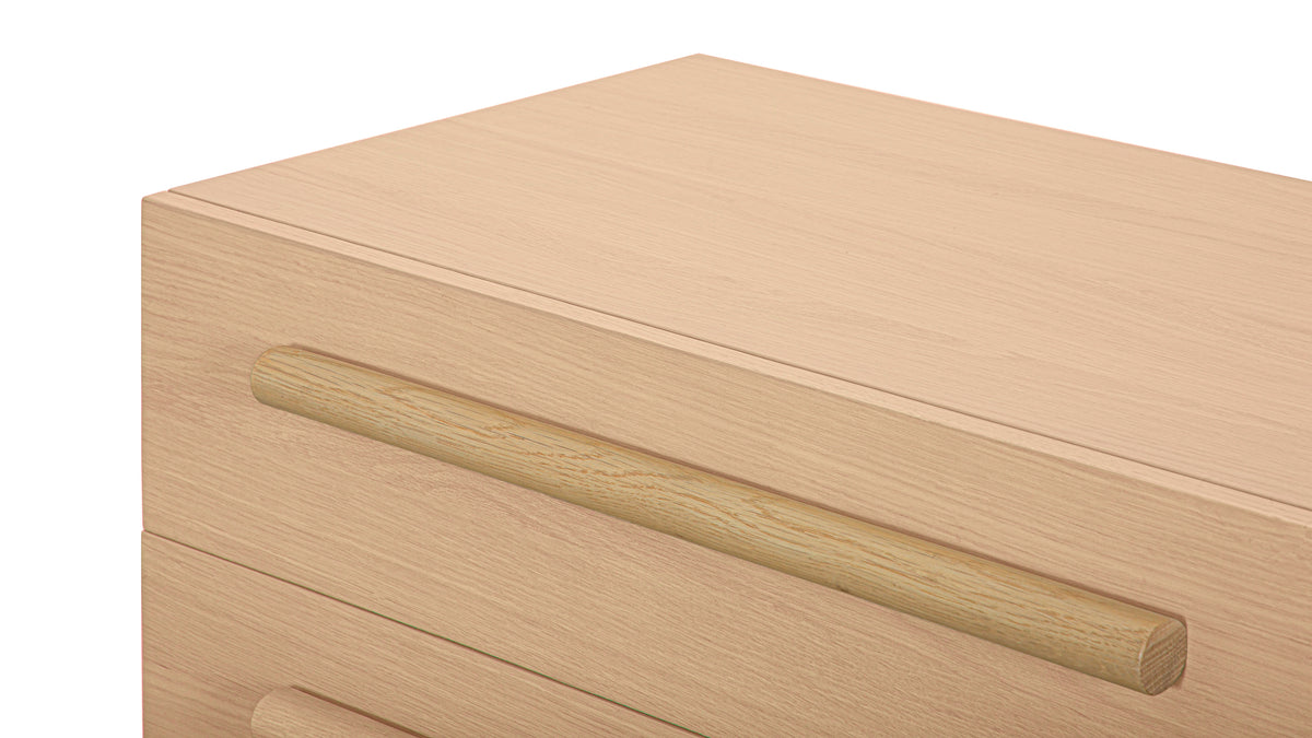 Building Block x Colapso Cabinet, 3 Drawer, Wide, Pale Oak