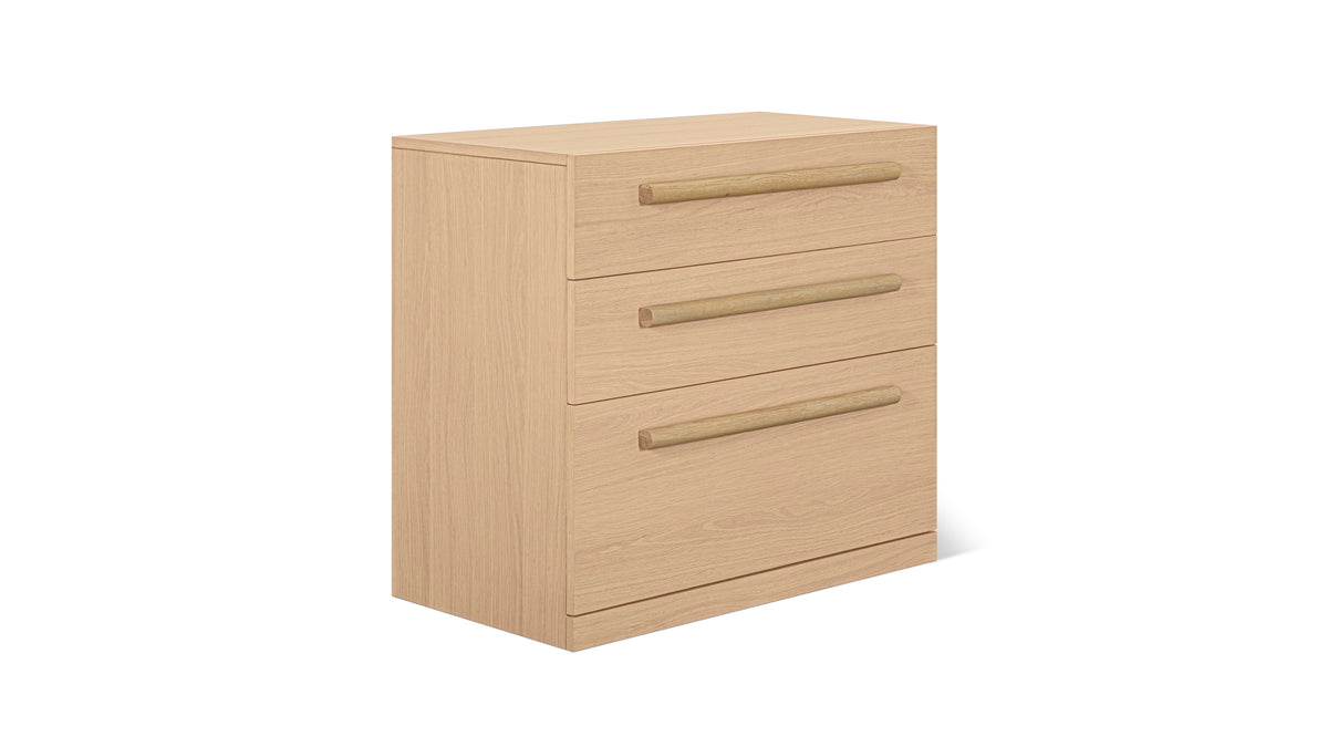 Building Block x Colapso Studio Cabinet, 3 Drawer, Wide, Pale Oak — alternate view