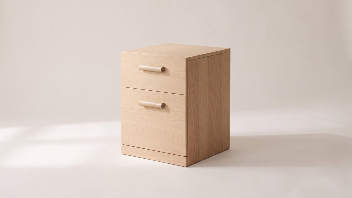 Building Block x Colapso Studio Cabinet, 2 Drawer, Tall, Pale Oak — alternate view