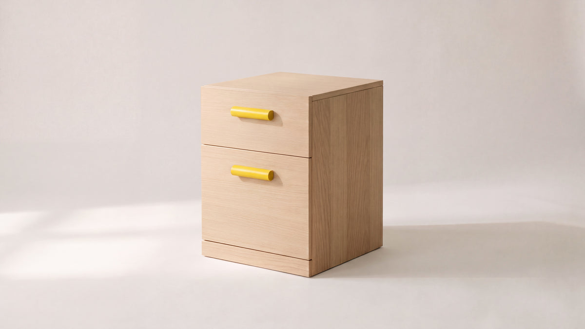 Building Block x Colapso Studio Cabinet, 2 Drawer, Tall, Pale Oak — alternate view