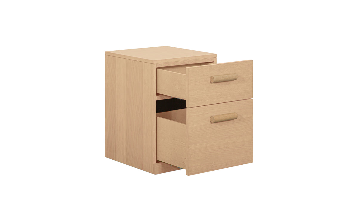 Building Block x Colapso Studio Cabinet, 2 Drawer, Tall, Pale Oak — alternate view