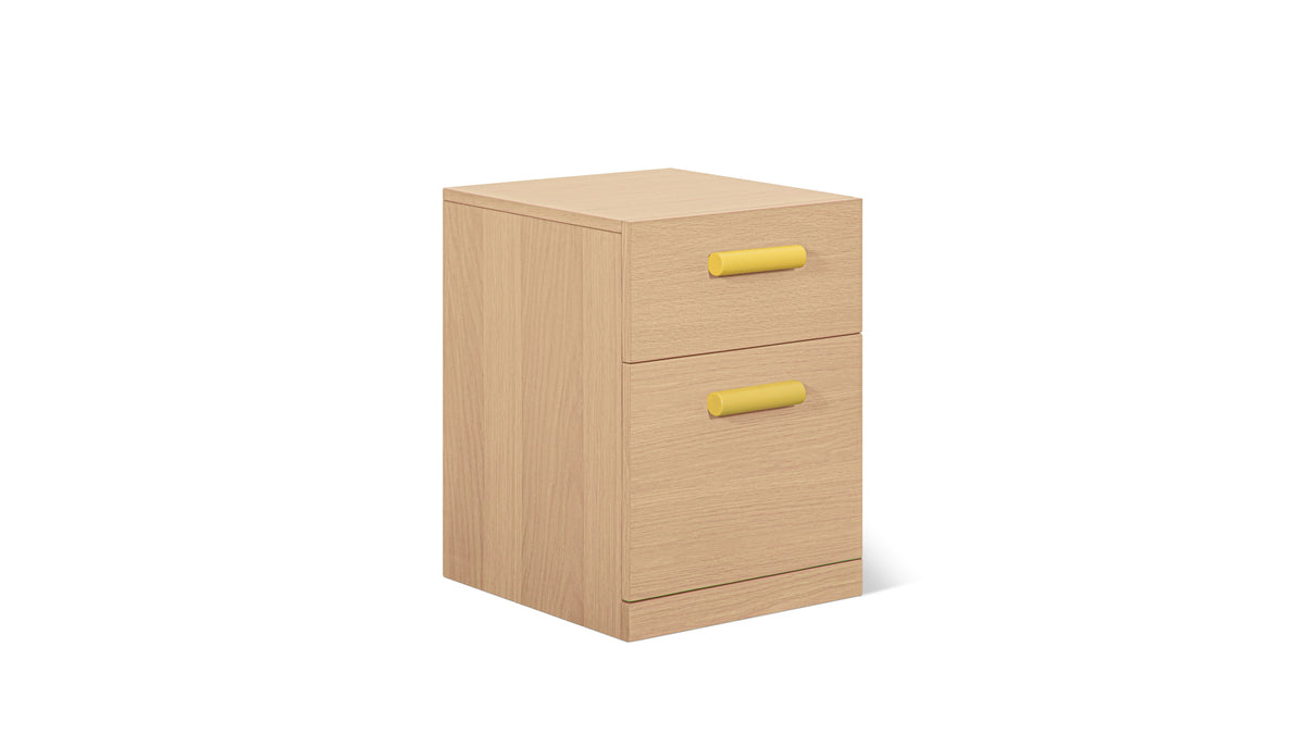 Building Block x Colapso Cabinet, 2 Drawer, Tall, Pale Oak