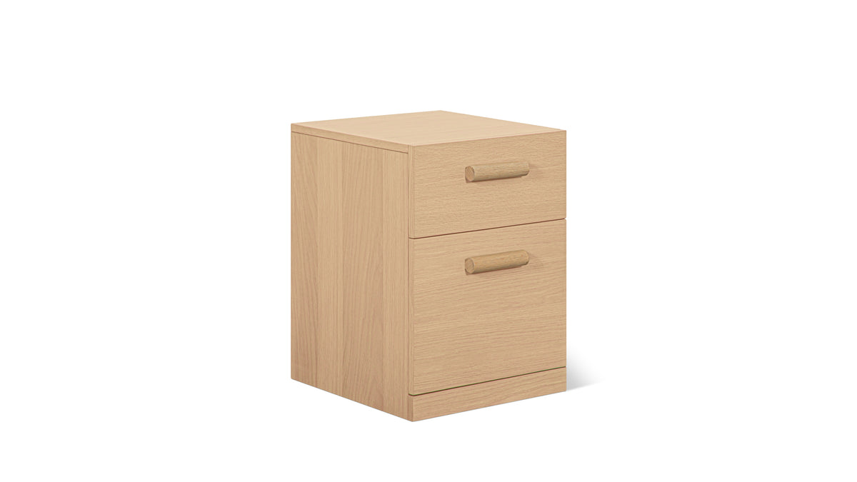Building Block x Colapso Cabinet, 2 Drawer, Tall, Pale Oak