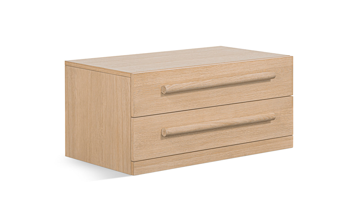 Building Block x Colapso Cabinet, 2 Drawer, Wide, Pale Oak