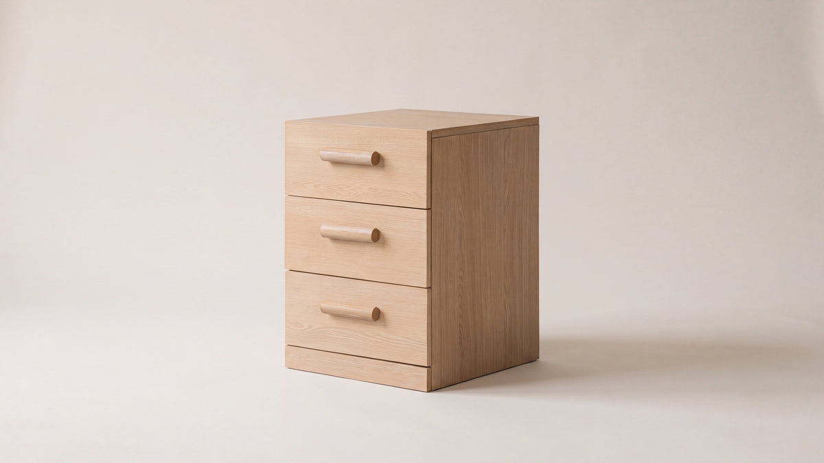 Building Block x Colapso Studio Cabinet, 3 Drawer, Tall, Pale Oak — alternate view