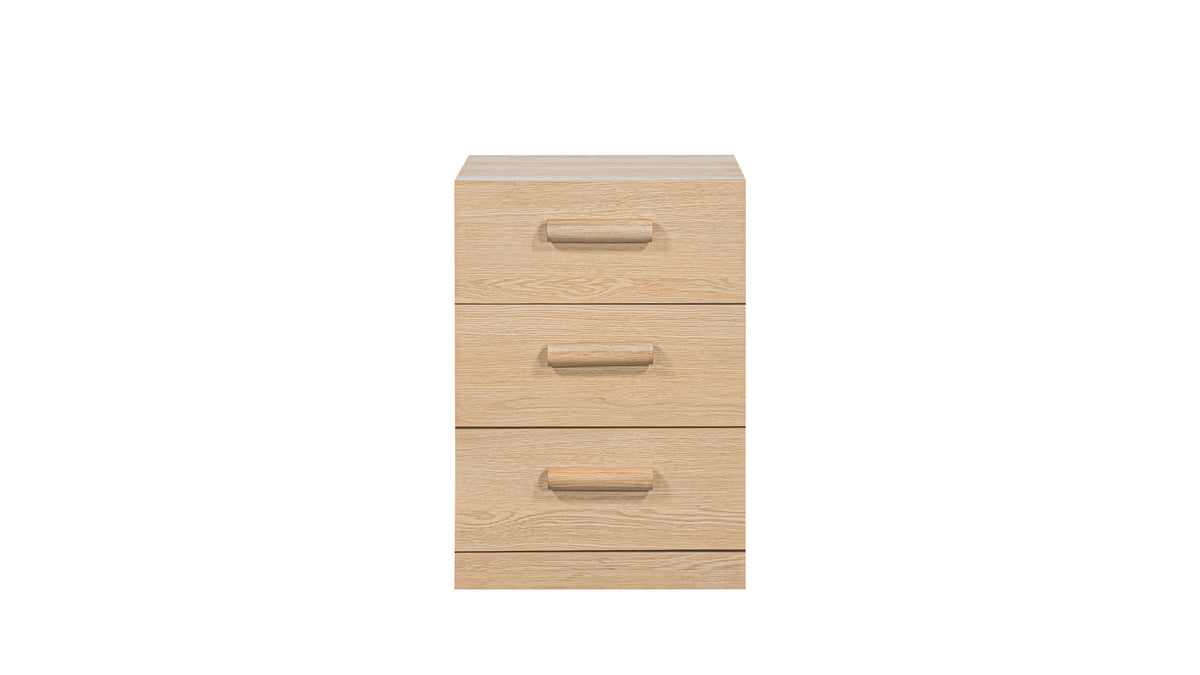 Building Block x Colapso Cabinet, 3 Drawer, Tall, Pale Oak