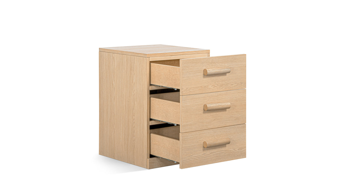 Building Block x Colapso Studio Cabinet, 3 Drawer, Tall, Pale Oak — alternate view