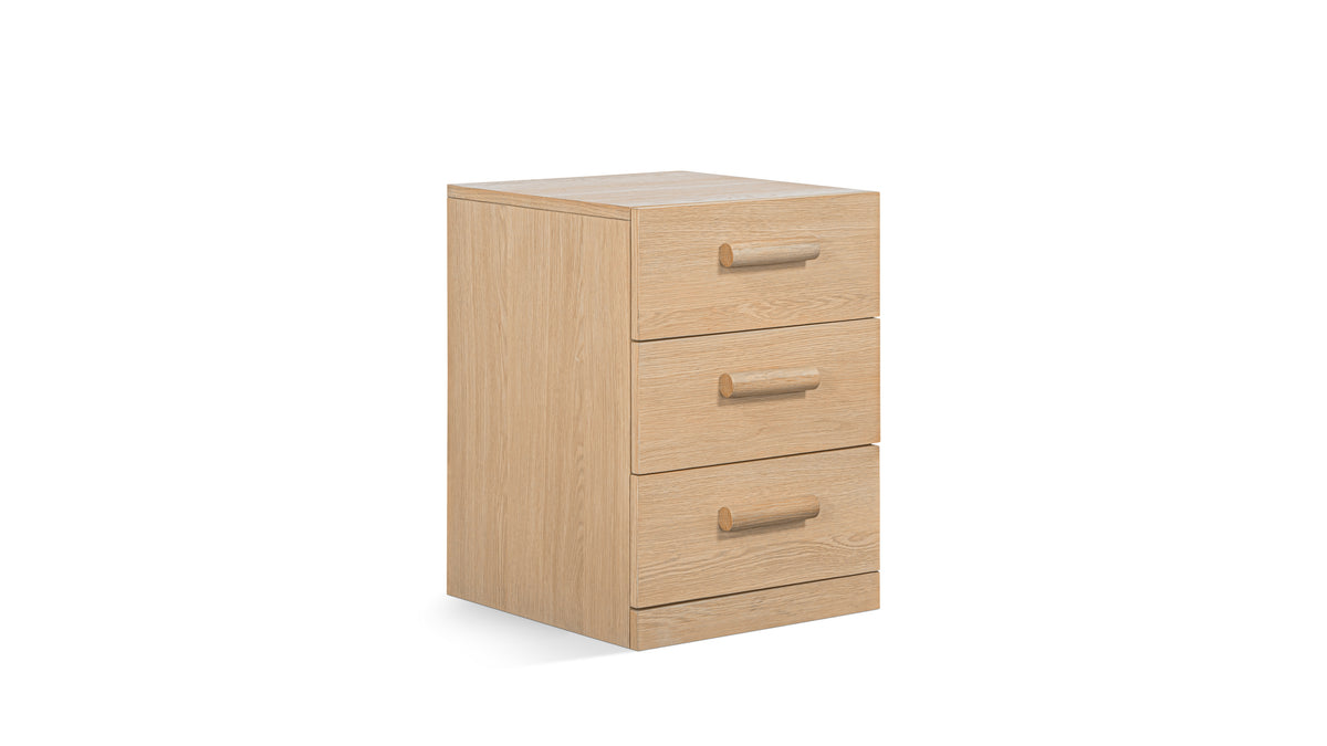 Building Block x Colapso Studio Cabinet, 3 Drawer, Tall, Pale Oak — alternate view