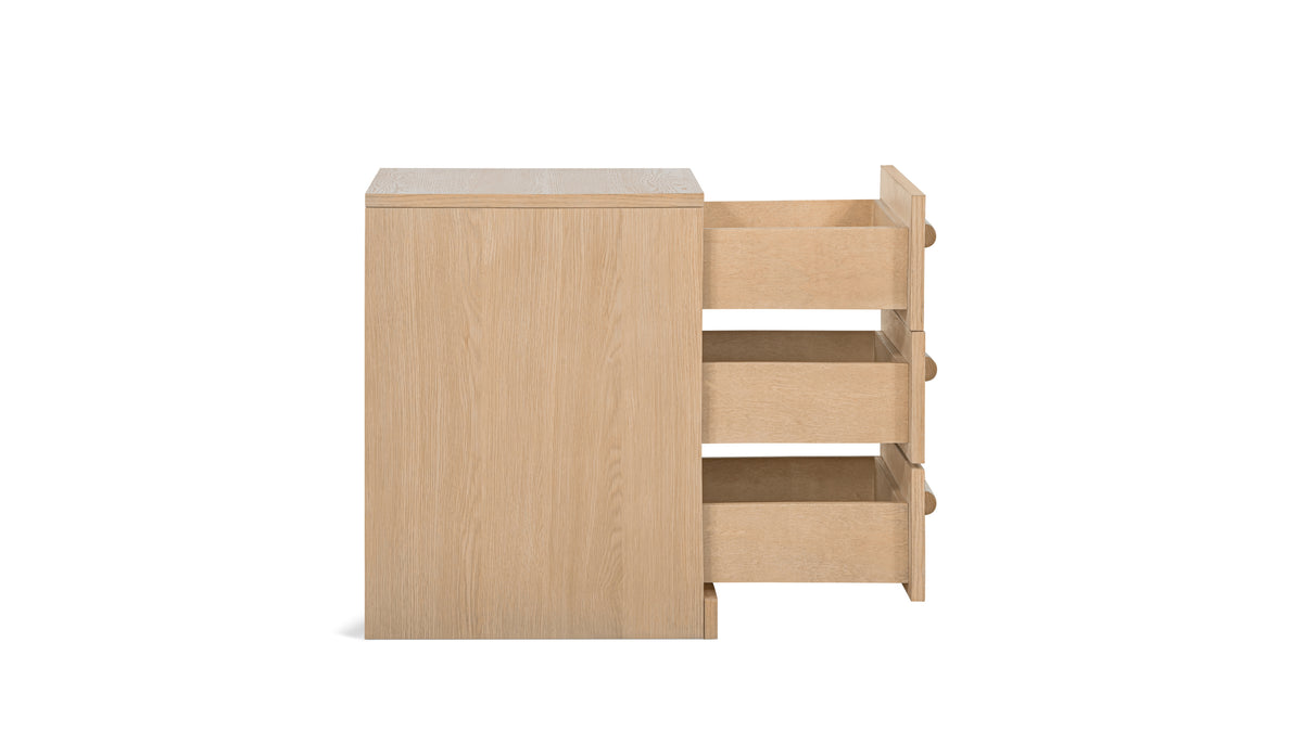Building Block x Colapso Studio Cabinet, 3 Drawer, Tall, Pale Oak — alternate view