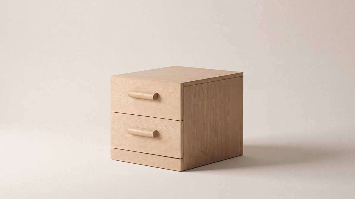 Building Block x Colapso Studio Cabinet, 2 Drawer, Short, Pale Oak — alternate view