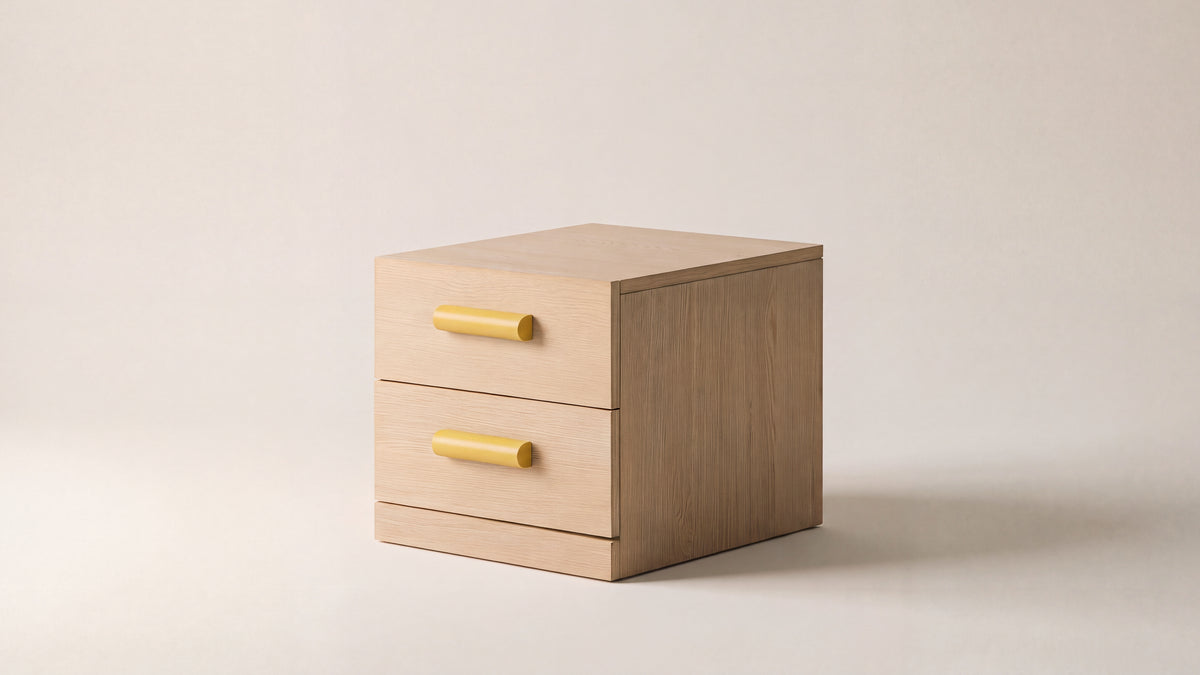 Building Block x Colapso Studio Cabinet, 2 Drawer, Short, Pale Oak — alternate view