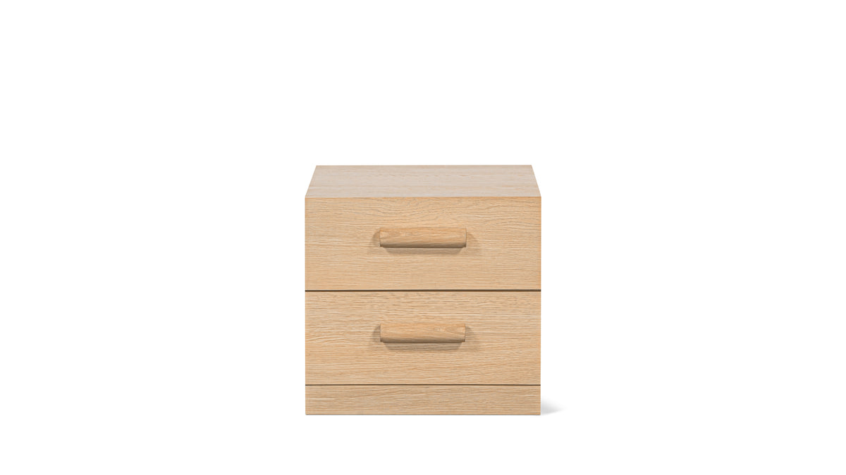 Building Block x Colapso Studio Cabinet, 2 Drawer, Short, Pale Oak