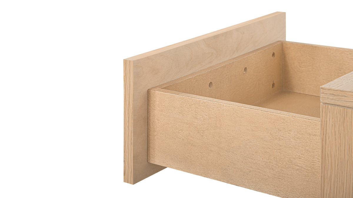 Building Block x Colapso Cabinet, 2 Drawer, Short, Pale Oak