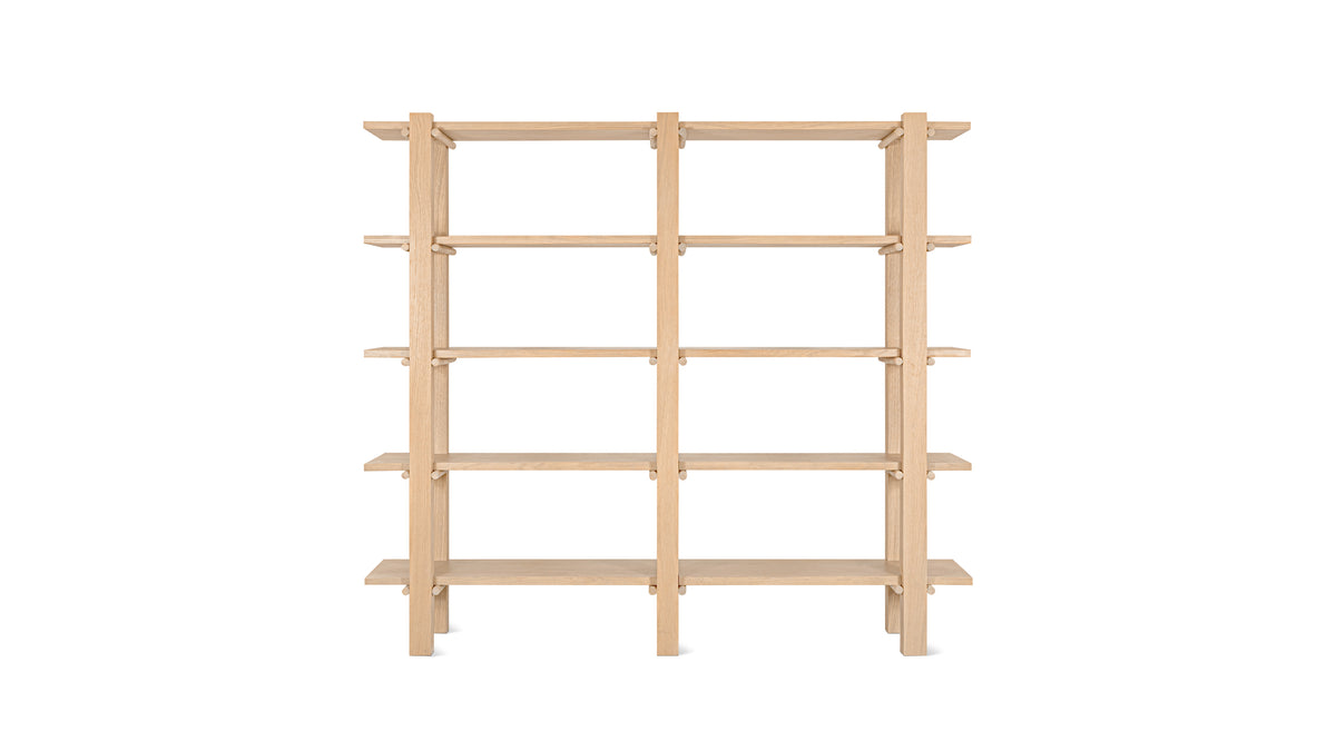 Long Story x Colapso Studio Bookcase, Tall, Double, Pale Oak